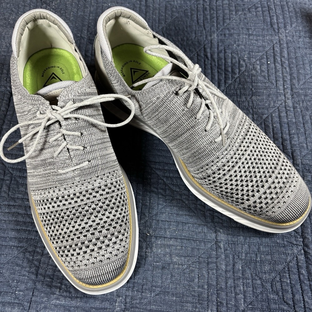 Vance Co. Men's Marlon Knit Casual Lace Up Dress Shoes Light‎ Ash Gray Size 11.5